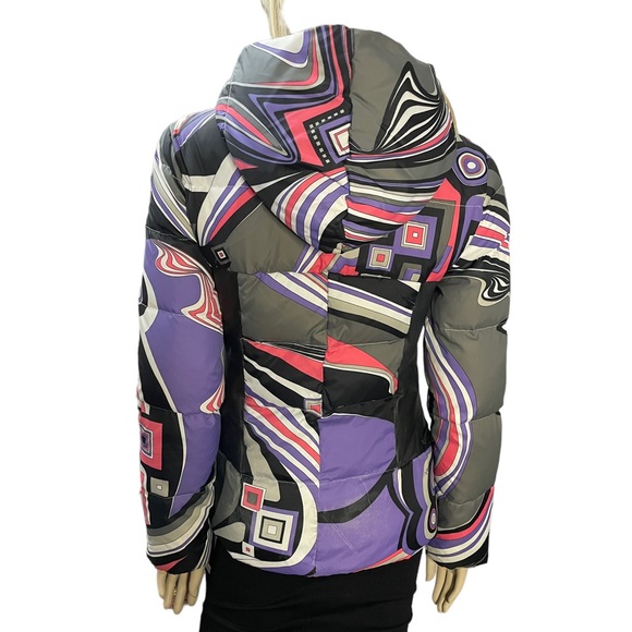 Emilio Pucci Women's Pink and Purple Signature Puffer Jacket vintage - Picture 6 of 15